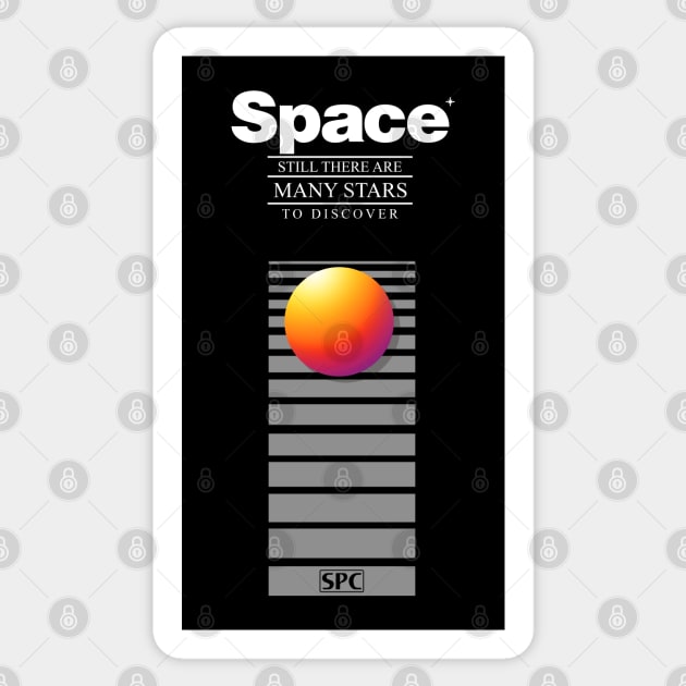 Space Retro Sticker by Sachpica